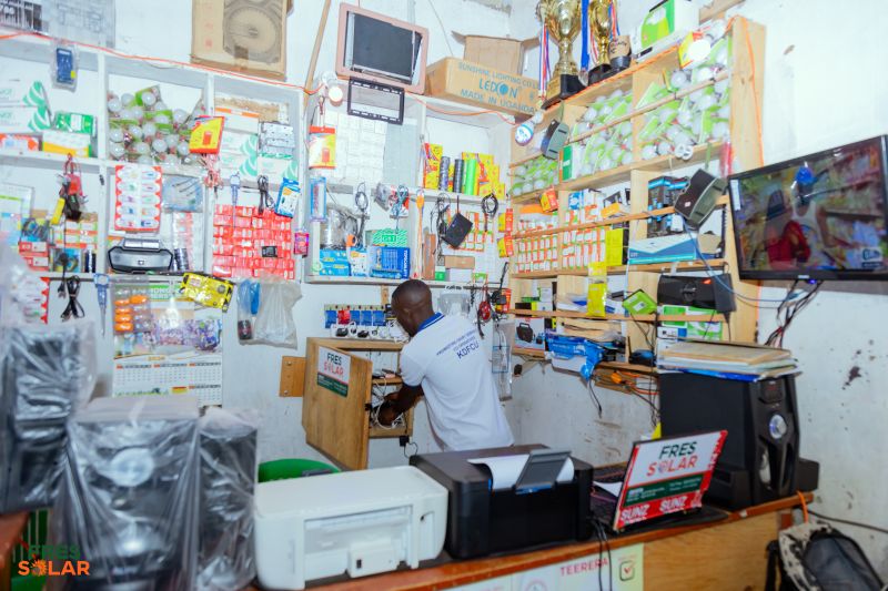 Solar home system installation in rural Uganda
